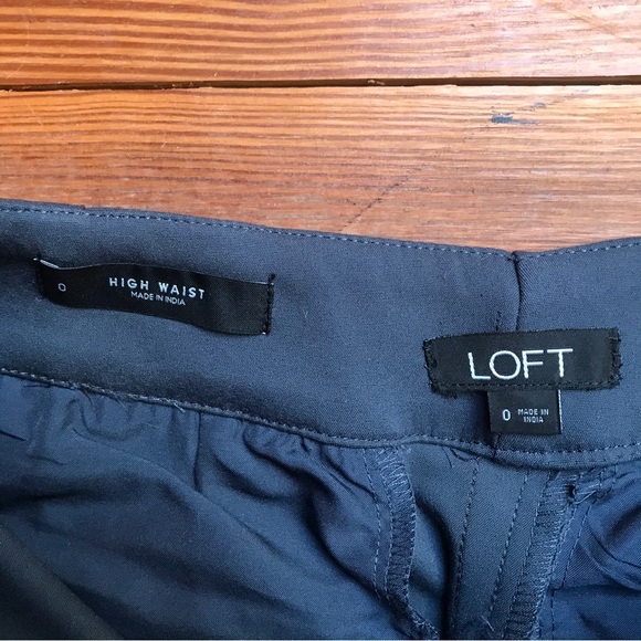 Loft High Waist Navy Sailor Pants, EUC, 0 - Picture 4 of 13